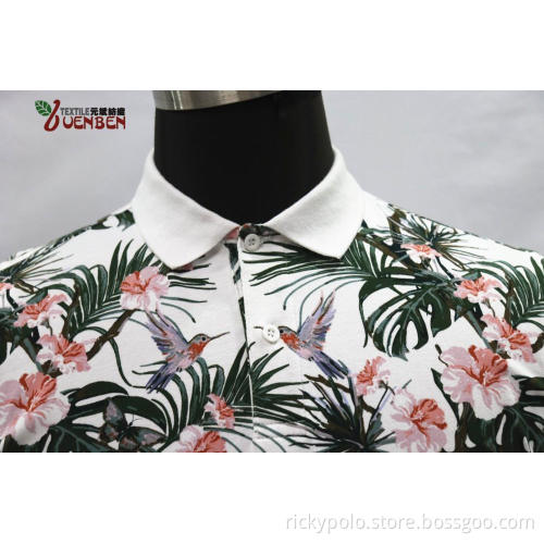 95%Cotton 5%Spandex Solid Jersey With Printed Shirt